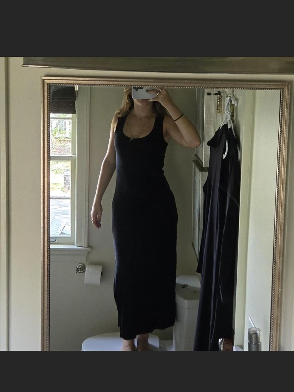 sundays Black Sleeveless Scoop Neck Maxi Dress